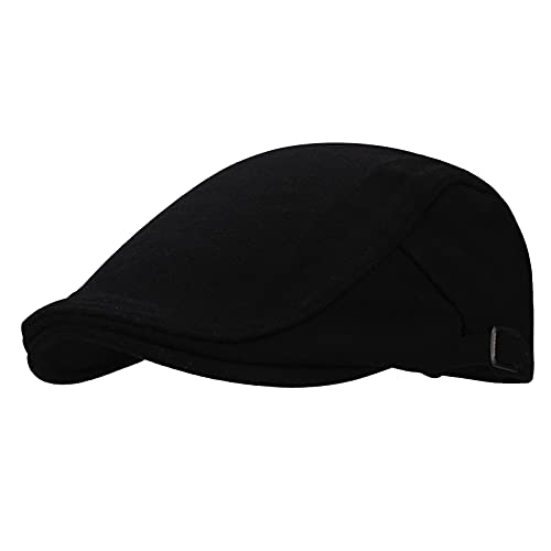 Gisdanchz Winter Wolltuch Mütze Schirmmütze Herren Damen Flatcap Baskenmütze Angenehm Warm Retro Mützen Wintermütze Kleiderzubehör Ivy Driving Caps Newsboy Cap Schwarz von Gisdanchz