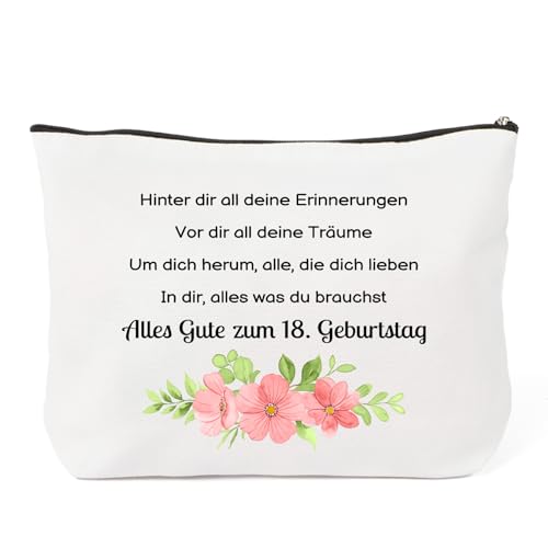 Geschenk 18 Geburtstag Mädchen-Personalisierte Kosmetiktasche,18 Geburtstag Geschenk von Gishnia