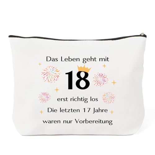 Geschenk 18 Geburtstag Mädchen-Personalisierte Kosmetiktasche,18. Geburtstag Geschenk von Gishnia