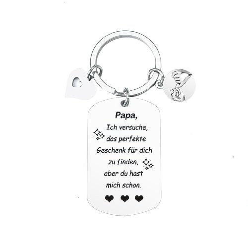 Vatertagsgeschenk,Geschenke für Papa,Schlüsselanhänger Papa Geschenk Geburtstag,Weihnachtsgeschenke für Papa von Tochter Sohn,Bester Papa Geschenke Weihnachten Valentinstag Papa Stiefvater Geschenk von Gishnia