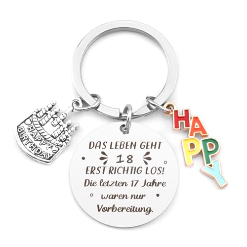 Geschenke zum 18 Geburtstag Mädchen Junge Schlüsselanhänger 18 Geburtstag Geschenk Coole Geschenkideen 18 Geburtstag 18. Geburtstag Sohn Tochter Schwester Geschenk Abschluss 18 jahre geschenkideen von Gishnia