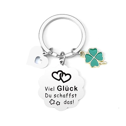 Mutmacher Geschenk,Glücksbringer Schlüsselanhänger,Viel Glück Geschenke,Führerschein Bestanden Geschenk Bestandene Prüfung,Geschenke für Freunde Töchter Mutter Freundschaft Abschiedsgeschenk Kollegen von Gishnia