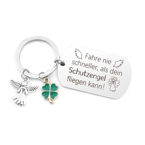 Schutzengel Schlüsselanhänger,Führerschein Bestanden Geschenk,Weihnachtsgeschenke für Frauen Freundin Freund Mama Papa Tochter Paare Geburtstagsgeschenk Glücksbringer Schlüsselanhänger Geschenke von Gishnia