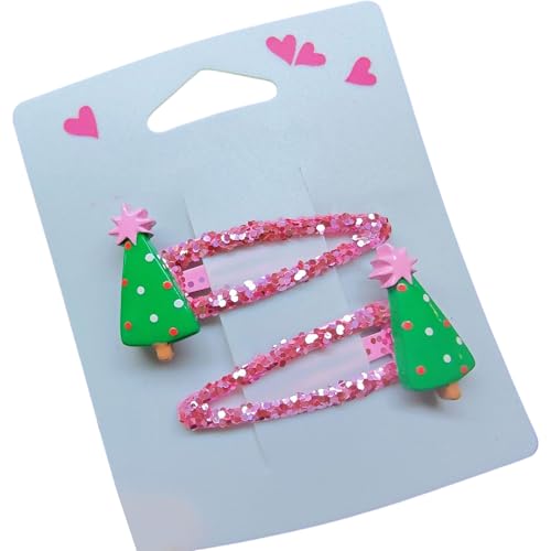 1 Paar schöne Weihnachts-Haarspangen für Damen und Mädchen, rutschfeste Designs, Haarspangen für Weihnachtsfeiern von Gissroys