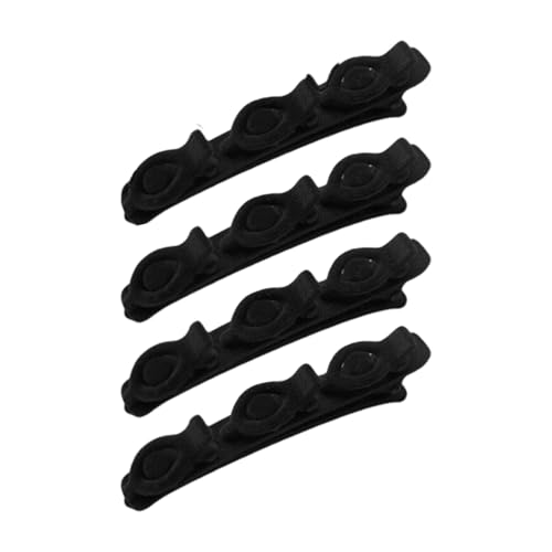 2 Stück beflockte geflochtene Haarspangen Entenschnabel-Haarspangen, doppellagiges Styling für Damen und Mädchen, beflockt, geflochtenes Entenschnabel-Clip, Zubehör für Frauen von Gissroys