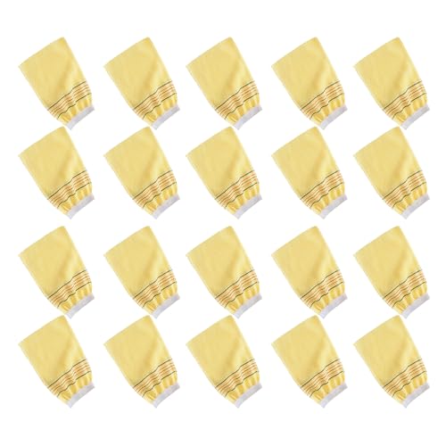 20pcs Grobe Handtücher Wiederverwendbare Polyester Tücher Für Die Reinigung Und Hauterneuerung Gelbe Peeling Peeling Badetücher von Gissroys