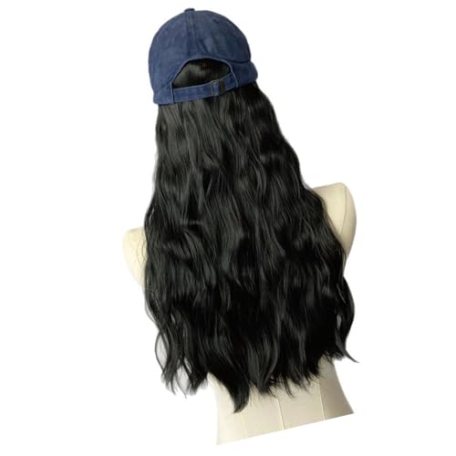 Beliebte Baseballkappen Mit Lockigen Perücken Haarstück Für Frauen Girl Cosplay Party Synthetische Perücken Für Schnelle Frisuren Atmungsaktive Mützen von Gissroys