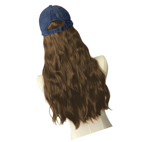 Beliebte Baseballkappen Mit Lockigen Perücken Haarstück Für Frauen Girl Cosplay Party Synthetische Perücken Für Schnelle Frisuren Atmungsaktive Mützen von Gissroys