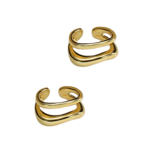 Bequeme Doppelschichtmanschettenohrclip Geometrische Ohrringe Messing Accessoires Schmuck Für Tägliche Kleidung Manschetten von Gissroys