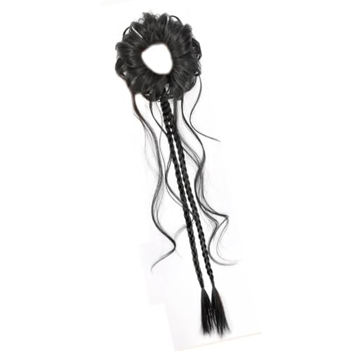 Doppel Geflochtene Pferdeschwanz Haarverlängerung Sicherer Elastischer Schleife Natürlicher Schatten Synthetischer Ballaststoffe Für Frauen Bühnenbilder Hitzeresistentes Haar Pferdeschwanz von Gissroys