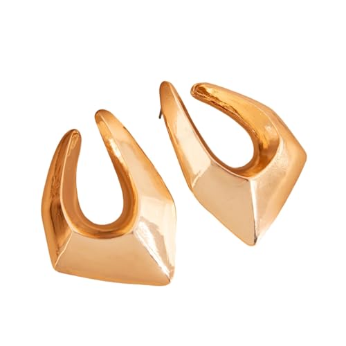 Einzigartige geometrische Legierungs-Ohrstecker für Damen, modisches und leichtes Schmuck-Accessoire für den Alltag oder Party, modernes Mode-Accessoire, Gold, Wie beschrieben, Wie beschrieben von Gissroys