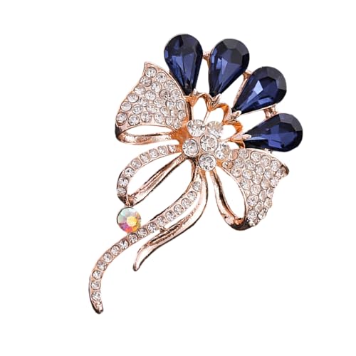 Elegante Blumenbrosche Anspruchsvolle Strassstifte Legierung Textur Kleidung Schmuck Geeignet Für Mode Frauen Präsentieren Vintage Brosche Accessoire von Gissroys