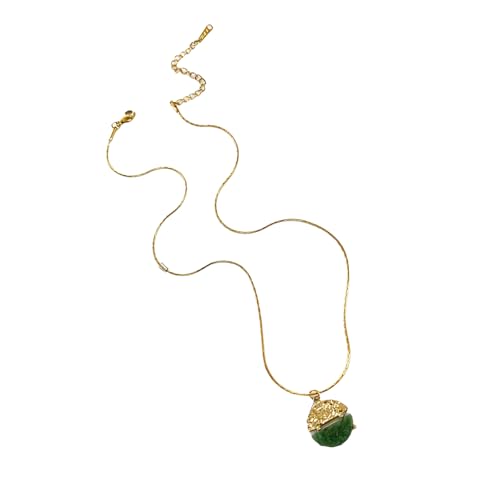 Elegante Edelstahl-Kette mit verstellbarem, rundem Anhänger, vielseitiger Schmuck für besondere Anlässe, als Geschenk, modische Halskette, Einheitsgröße, Wie beschrieben, Wie beschrieben von Gissroys