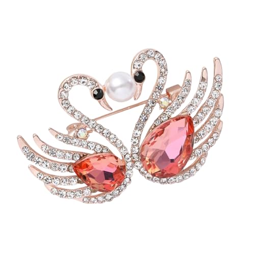 Elegante Kleine Vogelbroschen Mit Strasssteinen Einzigartige Vogelstift Unisex Pins Legierungstextur Geeignet Für Modische Outfits Stilvolle Schwan Brosche Für Kleidung von Gissroys