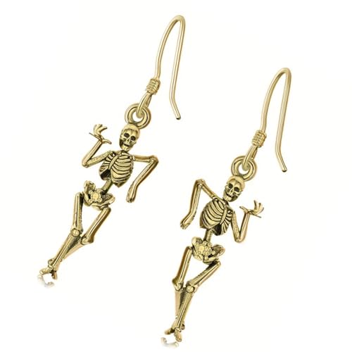 Elegante Tanzende Knochenohrringe Robuste Metall Statement Stücke Für Kostüme Partys Und Konzerte Gotische Schmuckzubehör von Gissroys