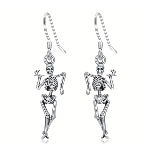 Elegante Tanzende Knochenohrringe Robuste Metall Statement Stücke Für Kostüme Partys Und Konzerte Gotische Schmuckzubehör von Gissroys