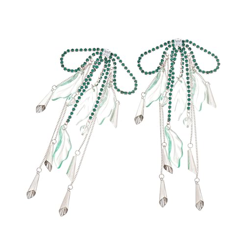 Funkelnde Strasssteine ​​Tassels Ohrringe Schmücken Für Frauen Dangle Braut Hochzeit Abend Party Schmuckgeschenk Frauenkristall Brautohrringe von Gissroys