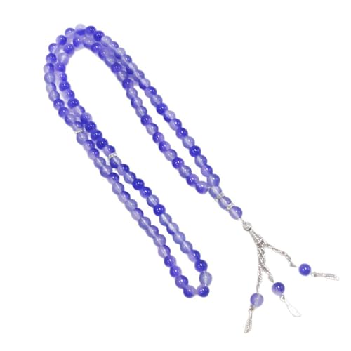 Gissroys 99 Stück Imitation Achat Perlenarmband In See Blau Doppelfarben Robustes Leichtes Unisex Modeaccessoire High Simulation Achat Handchain von Gissroys