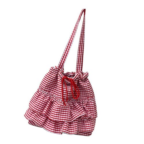 Gissroys Aufsichtsanwender Leinwand Umhängetasche Mit Rüschenverkleidung In Plaids Design Casual Averarm Taschen Für Mode Einzelpersonen Alltäglicher Tragetasche Gissroys Aufsichtsanwender Leinwand Umhängetasche Mit Rüschenverkleidung In Plaids Design Casual Averarm Taschen Für Mode Einzelpersonen Alltäglicher Tragetasche von Gissroys