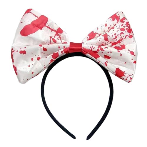 Gissroys Bögen Halloween Party Haarband Geisterhafte Blutspritzer Haarreifen Bequeme Stirnbänder für Kinder und Erwachsene von Gissroys