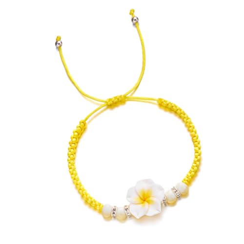 Gissroys Bunt Blumencharm Armband Handgefertigtes Schmuck Verstellbar Gewebte Kabel Handchain Bunt Geflochten von Gissroys