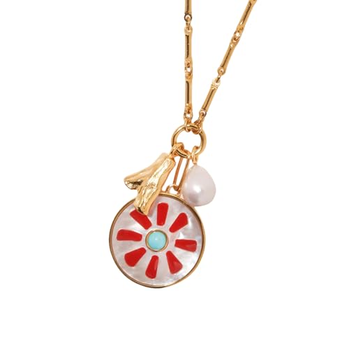 Gissroys Bunte minimalistische Halskette mit Anhänger, Dekoration für Damen, tragbar für jeden Anlass und zur Verschönerung Ihres eleganten Stils, Einheitsgröße, Wie beschrieben, Wie beschrieben von Gissroys