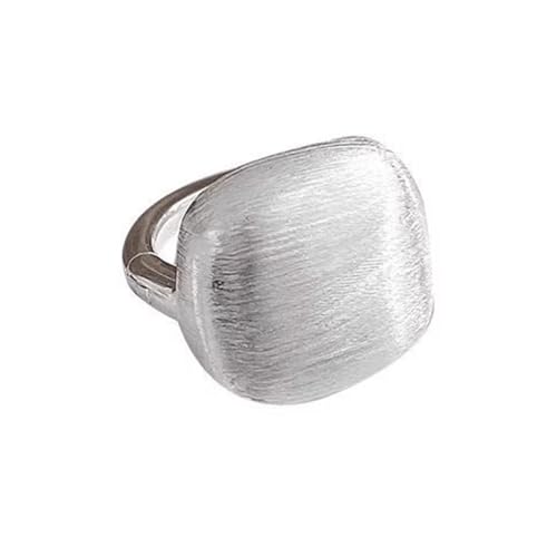 Gissroys Einstellbare Offene Geometrische Ringe Handgefertigte Gebürstete Kugel/Quadratfinger Ringe Accessoires Mode Schmuck Für Frauen Mädchen Alltags Tragen von Gissroys