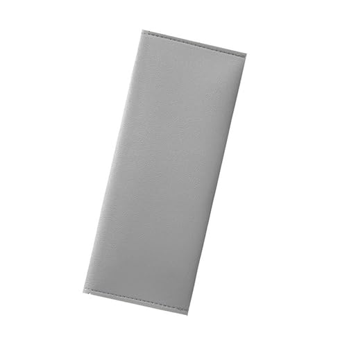 Gissroys Federmäppchen mit großem Fassungsvermögen, Leder-Federmäppchen, doppellagig, Bleistiftbeutel, Schule, Bürobedarf, doppellagige Tasche, Box, Leder, Stifteetui, Schulbedarf, grau von Gissroys