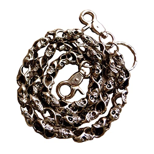 Gissroys Halloween Head Linkkette Vintage Skull Charme Wallet Punk Schmuck Jean Mit Verschluss Hakengürtel Jeansketten Für Männer Punk Frauen von Gissroys