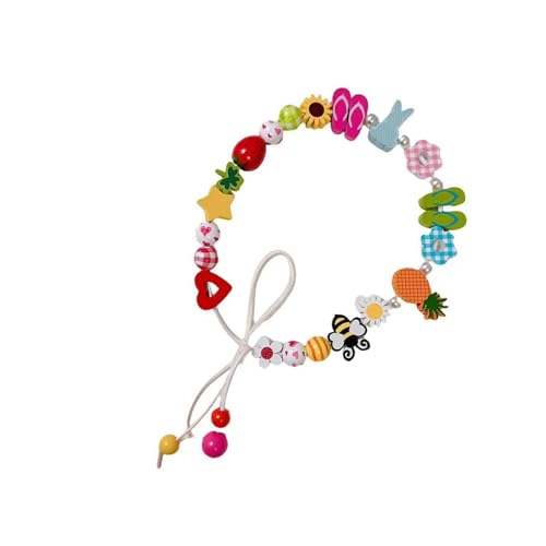 Gissroys Handgefertigte bunte Perlenschmuck Halskette mit Blumen, leichtes Schlüsselbein-Kette, Choker, Party, Urlaub, inspiriertes Perlen-Accessoire von Gissroys
