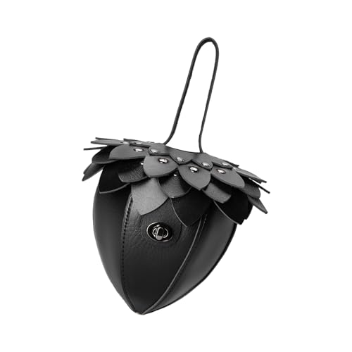 Gissroys Kleine Größe Erdbeermünzen Brieftasche Starke PU Konstruktion Kompakt Tragbarer Stylel Vintage Erdbeergürtel Geldbeutel von Gissroys