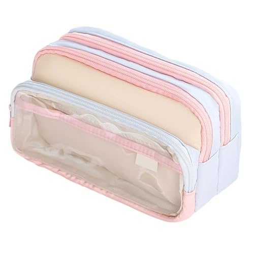 Gissroys Kontrastfarbe Bleistift Hülle Klare Stifte Tasche Große Kapazität Stift Japanische Styles Stifte Beutel Großer Kapazität Clear Ästhetische von Gissroys
