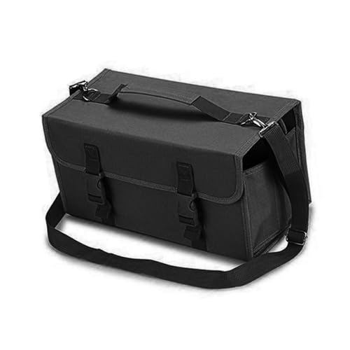 Gissroys Marker-Organizer für 120 Marker, mehrschichtige Reisemarker-Aufbewahrungstasche mit Schultergurt, Stifteetui, Schwarz von Gissroys