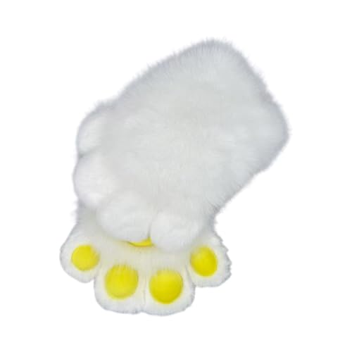 Gissroys Plüschfüchse Wolfsklauenhandschuhe Pelzige Katzen Klauen Handschuhfursuit Tierfüchse Pfoten Fäustlinge Therianer Ausrüstung Für Halloween Kunstpelze Furry Cats Klauenhandschuhe Fursuit von Gissroys