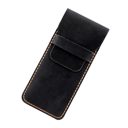 Gissroys Retro Leder Pen Case Füllfederhalterbeutel Leichte Stifte Organisator Für Männer Frauen Büro Schreibwerkzeug Organisation Handgefertigte Leder Stift Beschützer von Gissroys