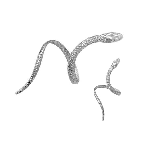 Gissroys Set Snake Open Manschette Armband Und Ringe Set Mit Schlangendesigns Verstellbarer Offener Schmuck Für Modische Frauen Legierungsschmuck Vorhanden von Gissroys
