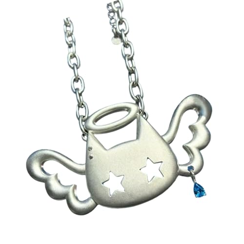Gissroys Stilvolle Engelsflügel-Halskette für Damen, elegante Legierung, Schmuck, leichtes Design für den täglichen Gebrauch und als Geschenk, zarte Pulloverkette für den täglichen Gebrauch von Gissroys