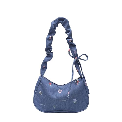 Gissroys Stilvolle Japanische Inspirierte Leinwand Unterarm Geldbörse Geräumige Innenraum Umhängetasche Casual Outfit Begleiter Ästhetischer Schultertasche von Gissroys