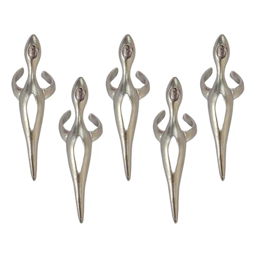 Gissroys Stilvolle Punkringe Fingerspitzenringe Resistente Schmuck Gothic Accessoires Für Themenfotografie Und Soziale Versammlungen Jugend Gothic Accessoires von Gissroys