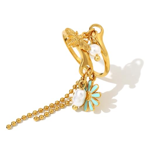 Gissroys Stilvolle Verstellbare Randringe Widerstandsfähiger Edelstahlschmuck Für Tägliche Verschleiß Und Besondere Veranstaltung Elegante Schichtstapelringe von Gissroys