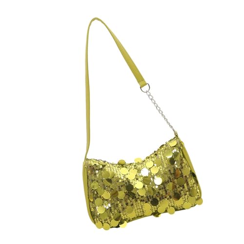 Gissroys Stilvoller Glitzernder Achselbeutel Bequemer Kettengurt Leichte Schulterpreis Mode Geldbörsen Für Frauen Trendy Achselstasche von Gissroys