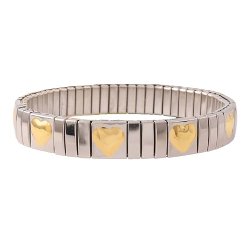 Gissroys Stretch-Armbänder, verstellbarer Armreif, Edelstahl, stapelbar, Schmuck, elastisches Band, Handgelenkschmuck, Stretch-Armbänder für Damen, Einheitsgröße, Wie beschrieben von Gissroys