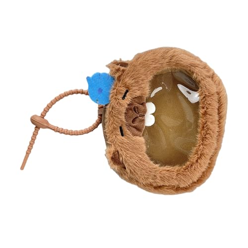 Gissroys Stylish Capybara Themed Plush Coin Bag Tragbare Organisierte Beutel Multifunktionales Geld Geldbeutel Für Erwachsene Und Kinder Weiche Plüsch Capybara Beutel Organizer von Gissroys