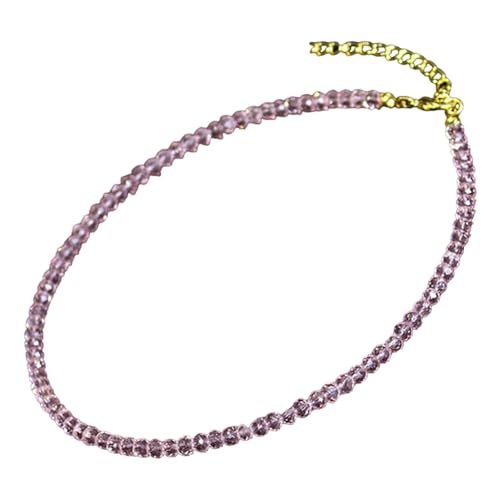 Gissroys Trendige Kristall-Choker-Halskette mit elegantem Finish, Schmuck-Accessoire für moderne Damenmode-Bedürfnisse, kurze Damen-Halskette, Einheitsgröße, Wie beschrieben, Wie beschrieben von Gissroys