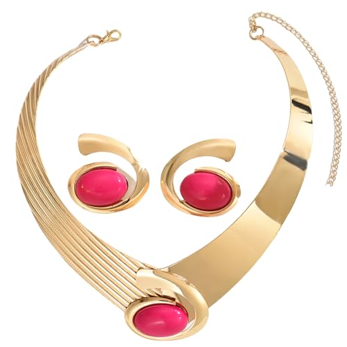 Gissroys Trendiges, passendes Halsketten-Ohrring-Set, abstrakte Geometrie-Muster, leichtes Schmuckzubehör für vielseitiges Styling, geometrisches Schmuck-Set für besondere Anlässe, Einheitsgröße, Wie Gissroys Trendiges, passendes Halsketten-Ohrring-Set, abstrakte Geometrie-Muster, leichtes Schmuckzubehör für vielseitiges Styling, geometrisches Schmuck-Set für besondere Anlässe, Einheitsgröße, Wie von Gissroys