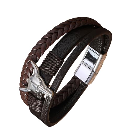 Gissroys Vintage PU Lederarmband Für Männer Frauen Verstellbar Bequeme Verschleiß Design Handgelenk Kettenarmband Handseil Für Männer von Gissroys
