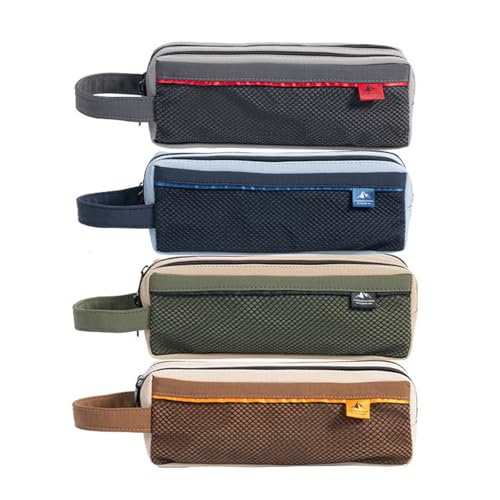Gissroys Wasserfestes Reißverschluss Bleistiftkoffer Mit 2 Fassbeutel Große Kapazität Bleistiftbeutel Reise Make Up Beutel Doppelte Reißverschluss Gehäuse Organizer von Gissroys