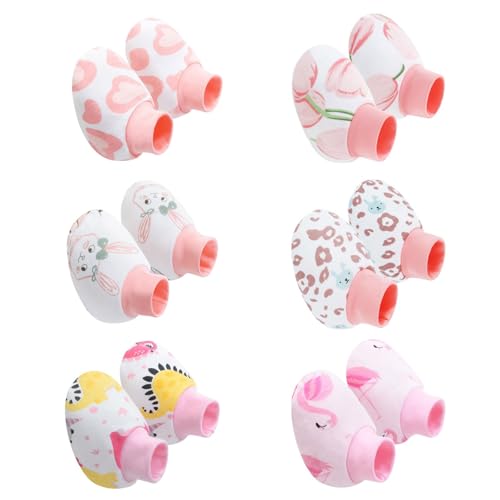 Gissroys Weiche Baumwoll Säuglingssocken Pack Von 6 Paar Atmungsaktiven Stoff Elastischer Knöchel Schönes Muster Unisex Schuhe Unisex Baby Mit Süßem Muster von Gissroys