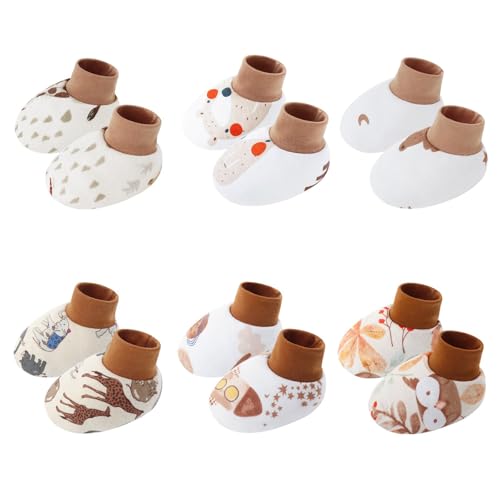 Gissroys Weiche Baumwoll Säuglingssocken Pack Von 6 Paar Atmungsaktiven Stoff Elastischer Knöchel Schönes Muster Unisex Schuhe Unisex Baby Mit Süßem Muster von Gissroys