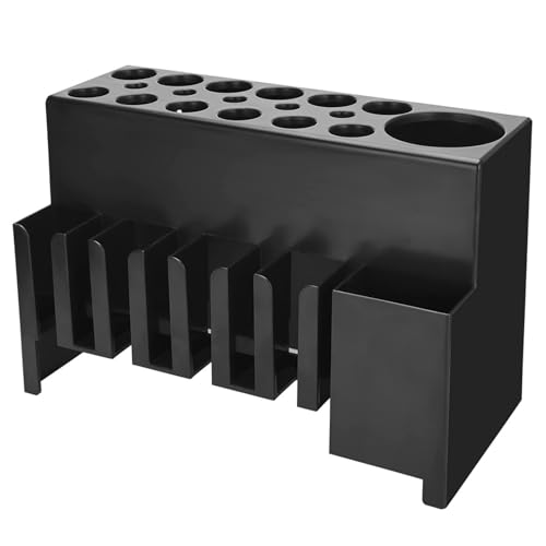 Haarschere Speicher Rack Friseur Werkzeughalter Anti Schlupf Design Multi Slot Schere Box Friseur Werkzeug Organizer von Gissroys